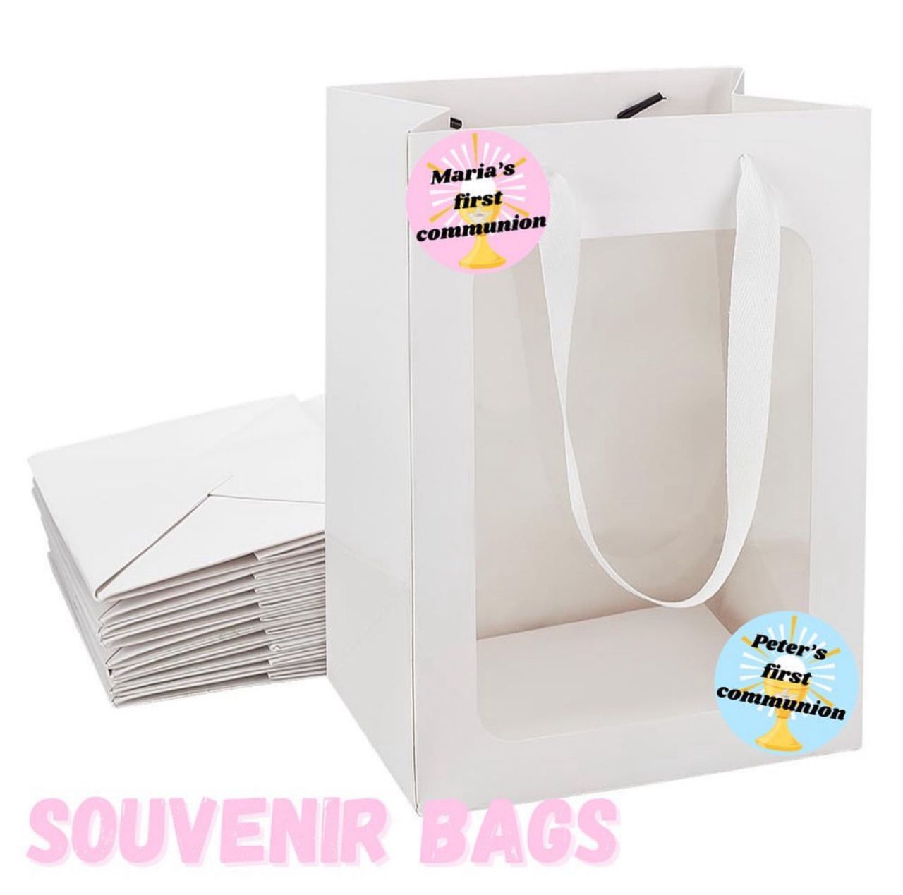 Carton Bags with PVC window (12 pieces)