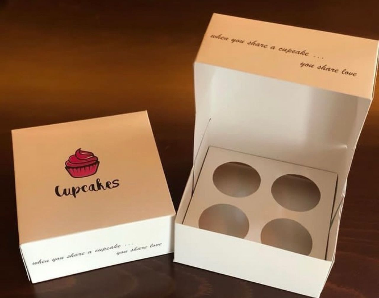 printed cupcake box (12 pieces)