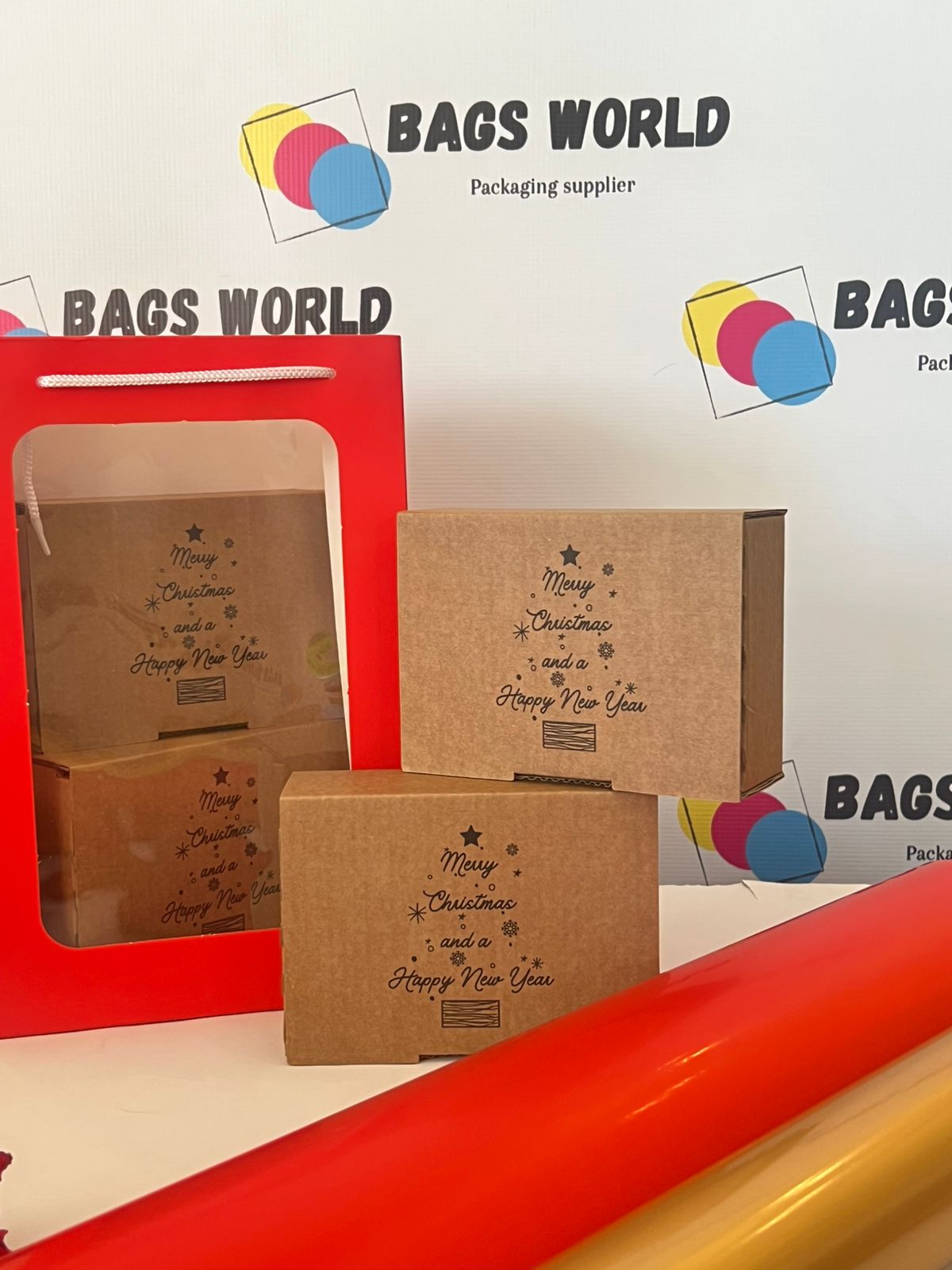 printed christmas Kraft box (1pc)