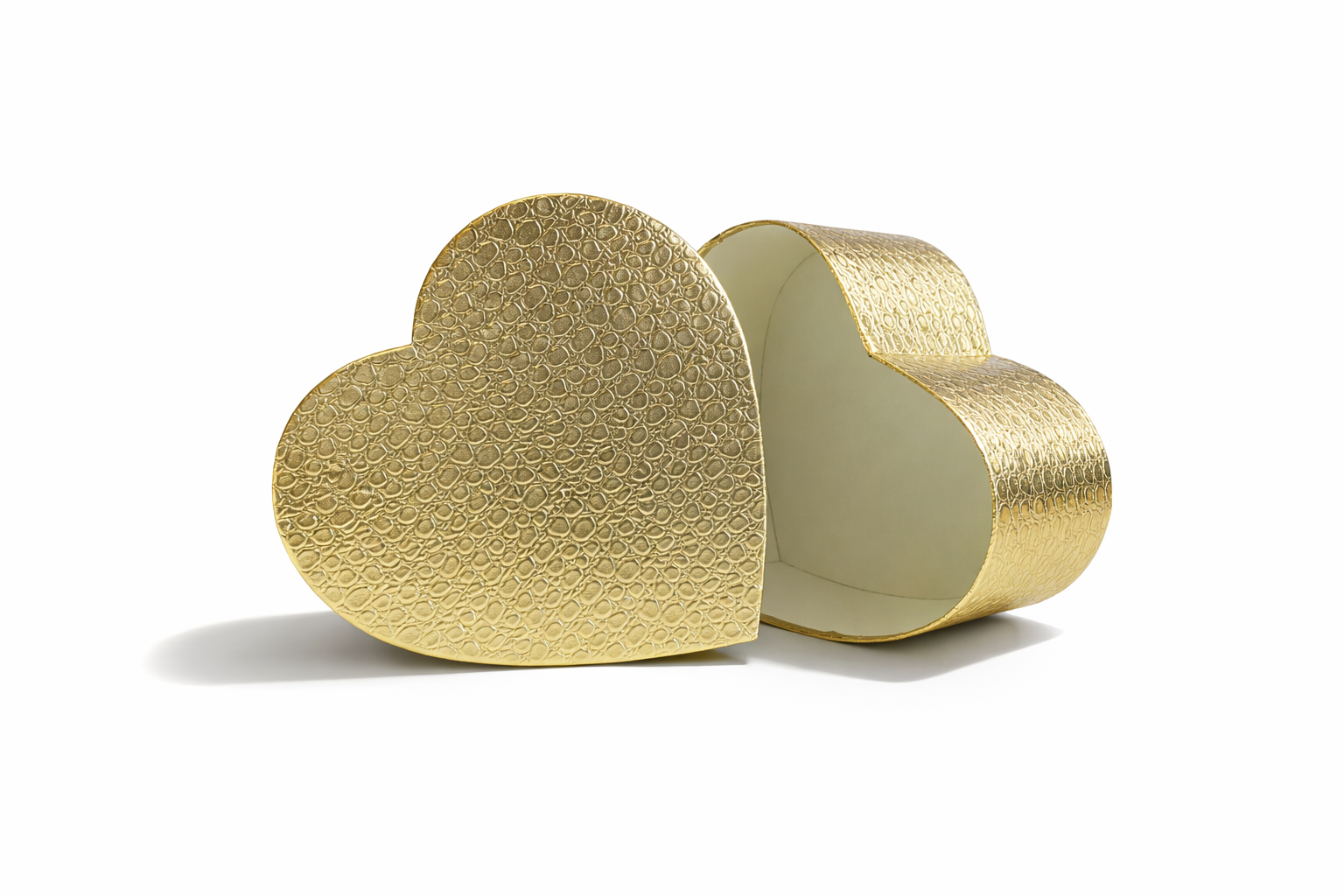 Gold heart shaped box set (2pcs)