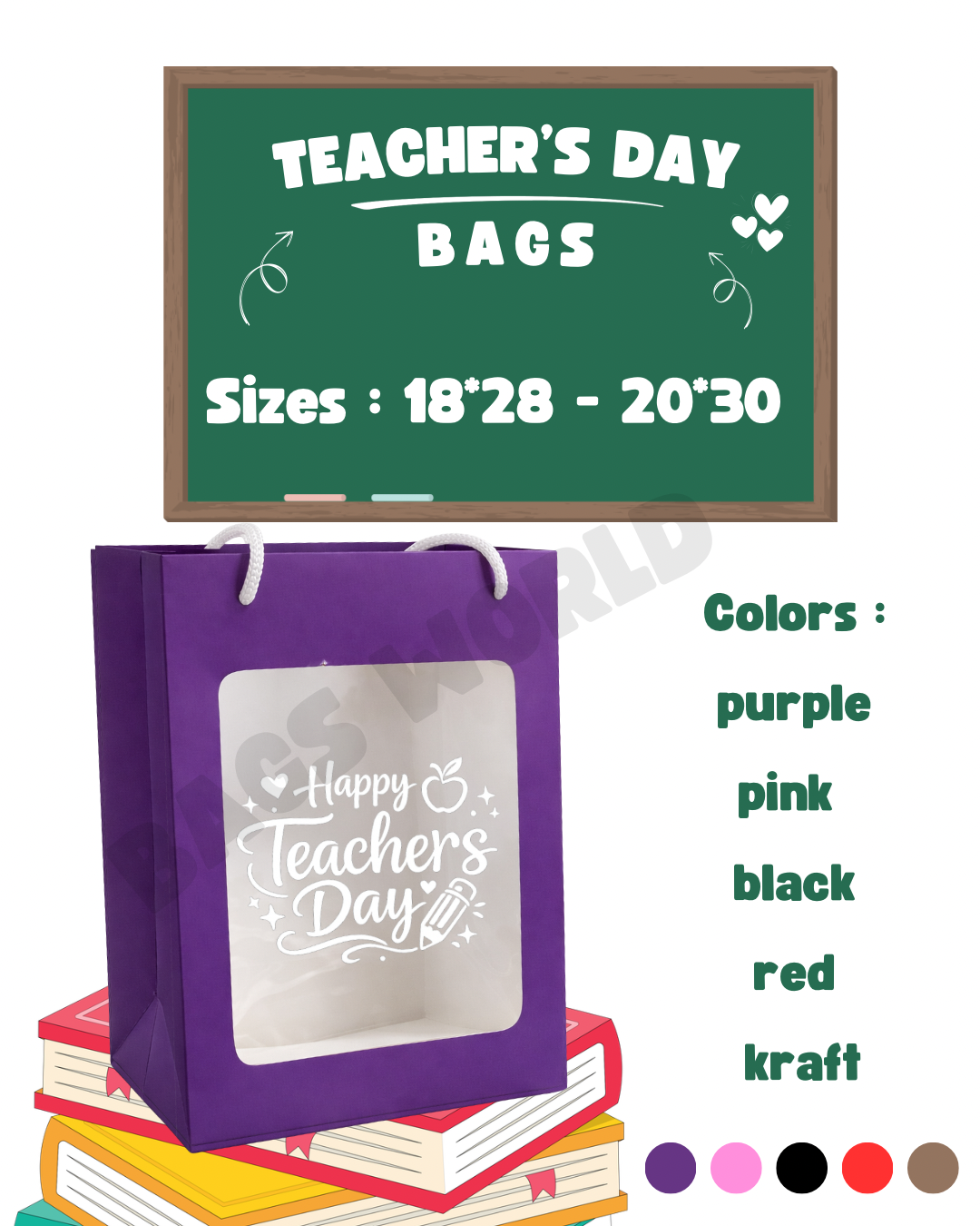Teachers’ Day Window Gift Bag (12pcs)