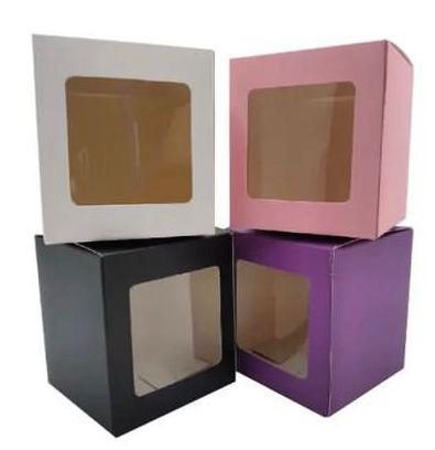 cube box with pvc window