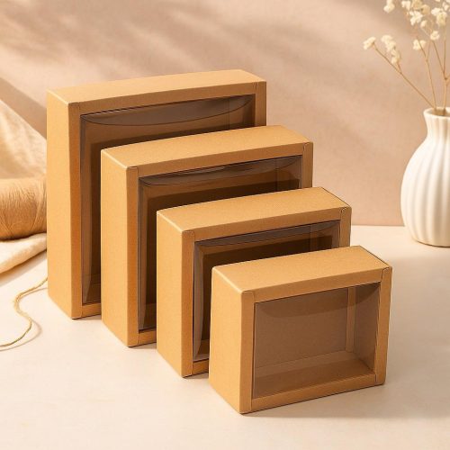 Kraft box with inserted PVC cover (12 pieces)
